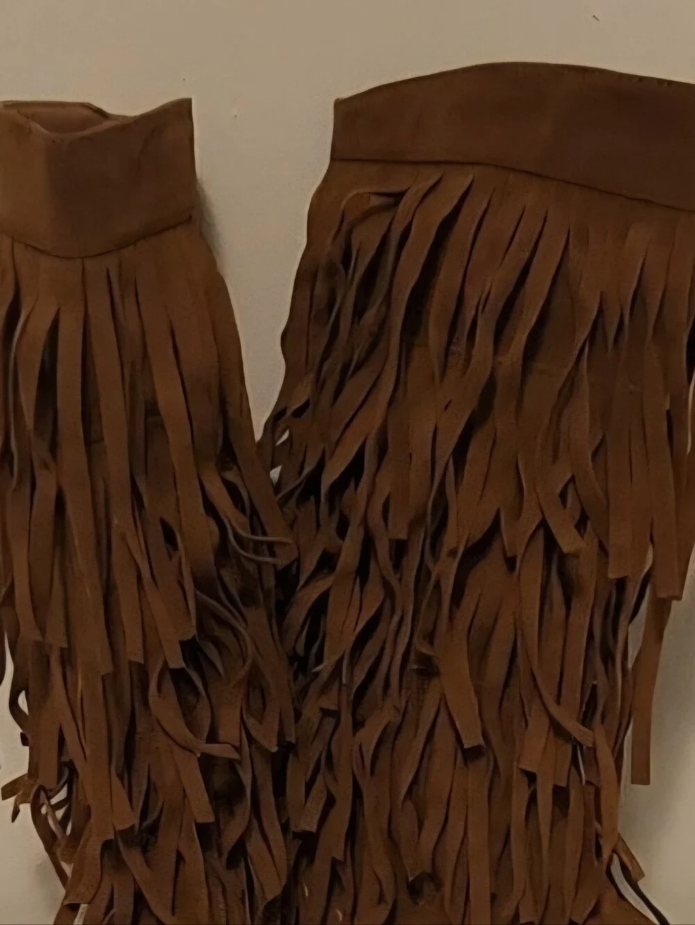 Faux Suede Multi-Tiered Fringe Moc Toe Knee-High Boots 6